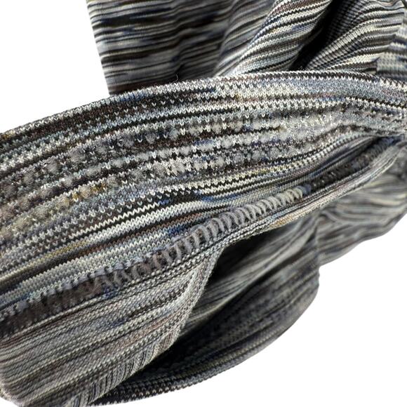 Athleta Ruched Racerback Tank Top Size L Gray Space Dye Yoga Seamless Quick Dry - Picture 4 of 7